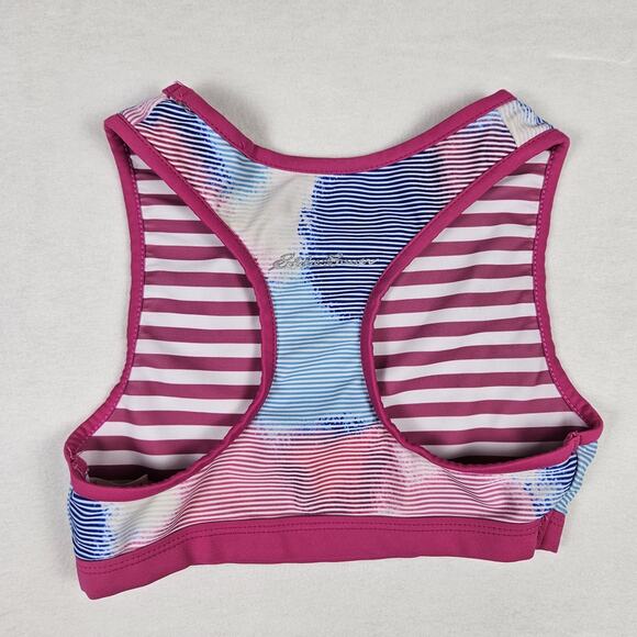 Eddie Bauer Girls Reversible Swimsuit Size 7/8 M Tankini Bikini Beach Pink Pool - Picture 7 of 14